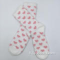 Chaussettes confortables super douces whit coeur rose